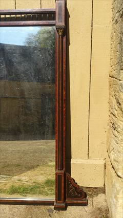 19th century ebonised and amboyna wood over mantle mirror2.jpg